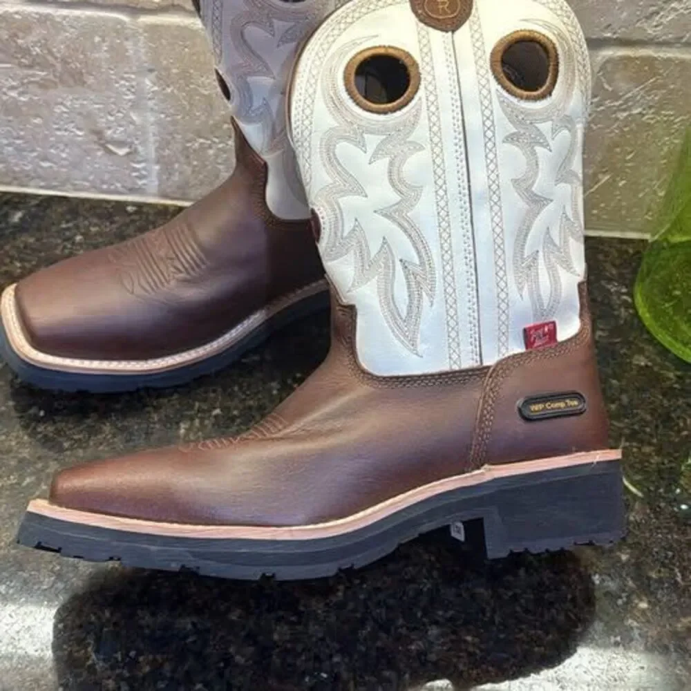 Tony Lama RR3302 Men’s 8D Waterproof Composite Toe Western Work Boot NEW
